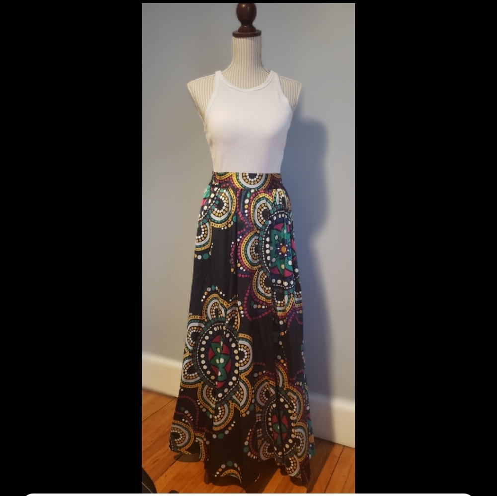 Multi color maxi skirt
